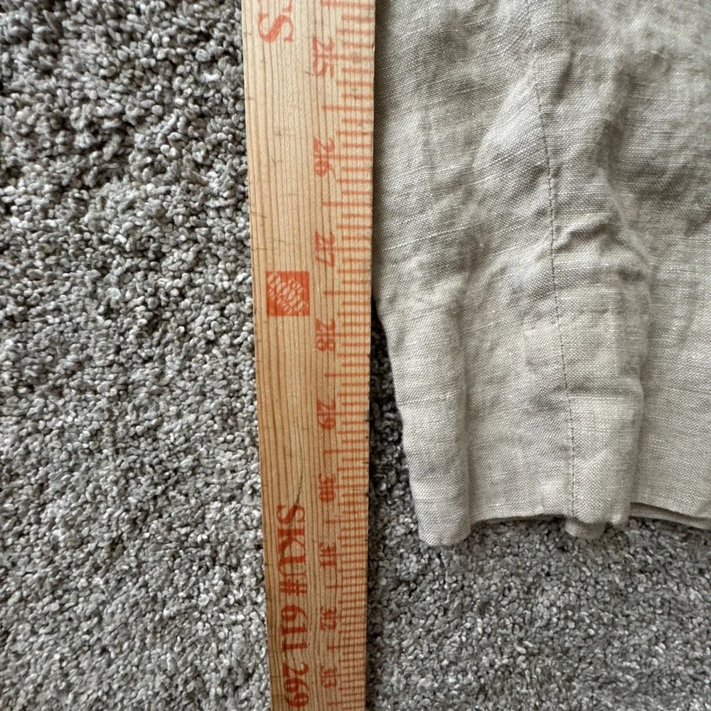 Joseph Abboud JOE Mens Tan 100% Linen Flat Front Dress Pants Trousers Size 46W